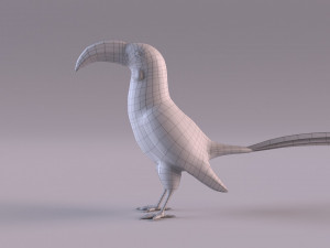 Yellow-Billed Hornbill 3D Model