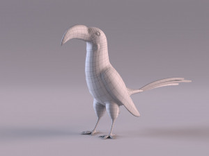 Yellow-Billed Hornbill 3D Model