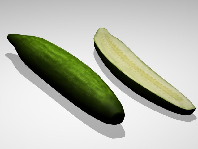 cucumber 3D-Modell .c4d .max .obj .3ds .fbx .stl .blend 