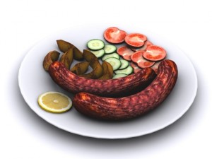 grilled sausage 3D Model