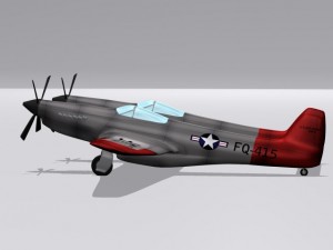 north american f82 twin mustang 3D Model