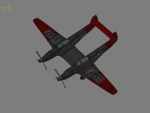 norte-americano f 82 twin mustang Modelo 3D