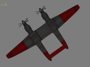 north american f82 twin mustang 3D Model
