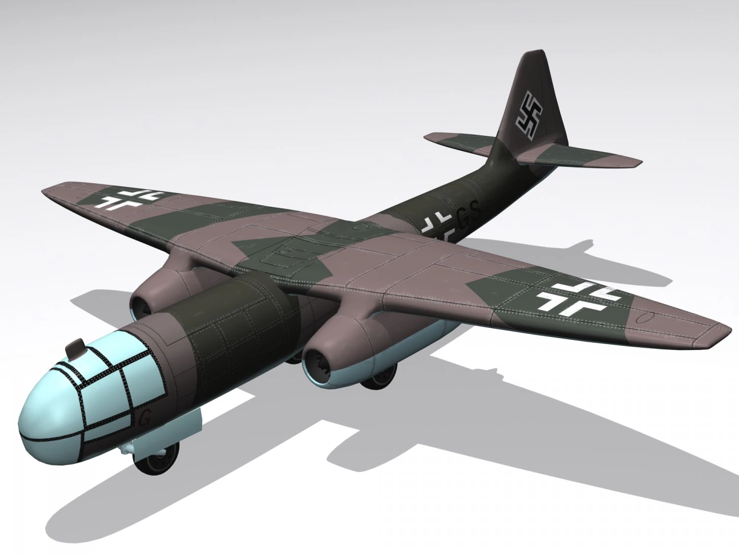 arado234b 3D Model .c4d .max .obj .3ds .fbx .stl .blend