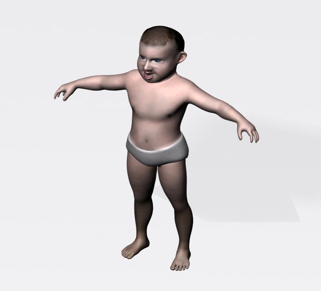 small boy 3D 모델 .c4d .max .obj .3ds .fbx .stl .blend 