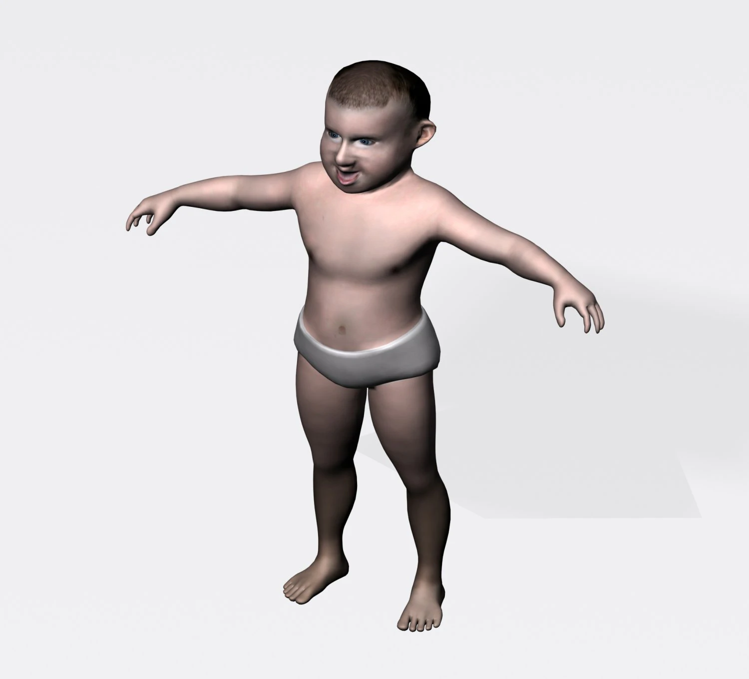small boy 3D Model .c4d .max .obj .3ds .fbx .stl .blend 