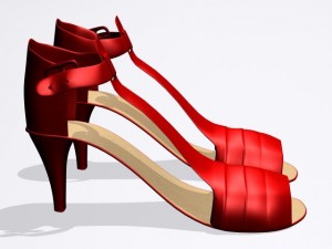 red shoes 3D Model