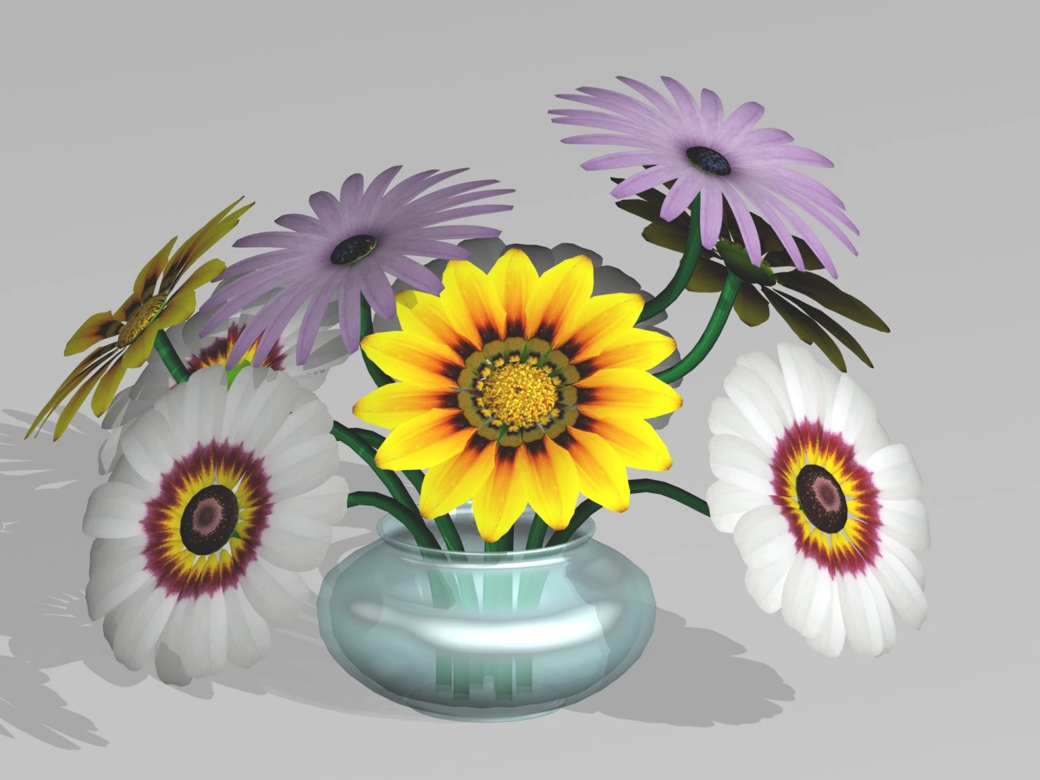 daisies 3D Model .c4d .max .obj .3ds .fbx .stl .blend 