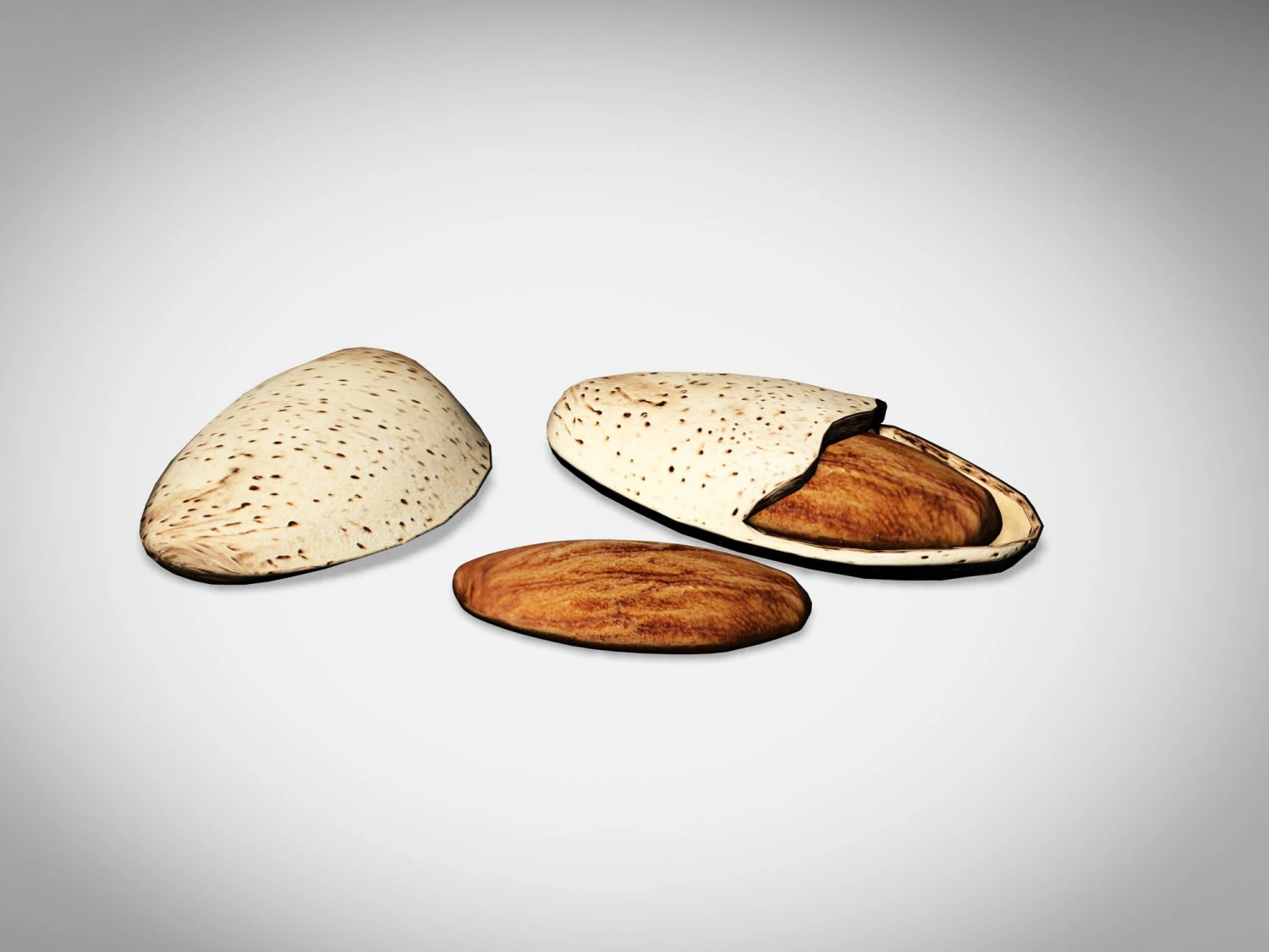 almonds 3D Model .c4d .max .obj .3ds .fbx .stl .blend 