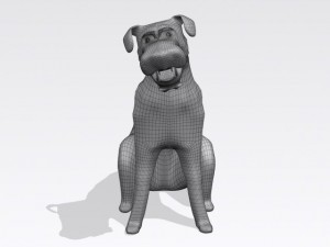 sitting dog 3D Model