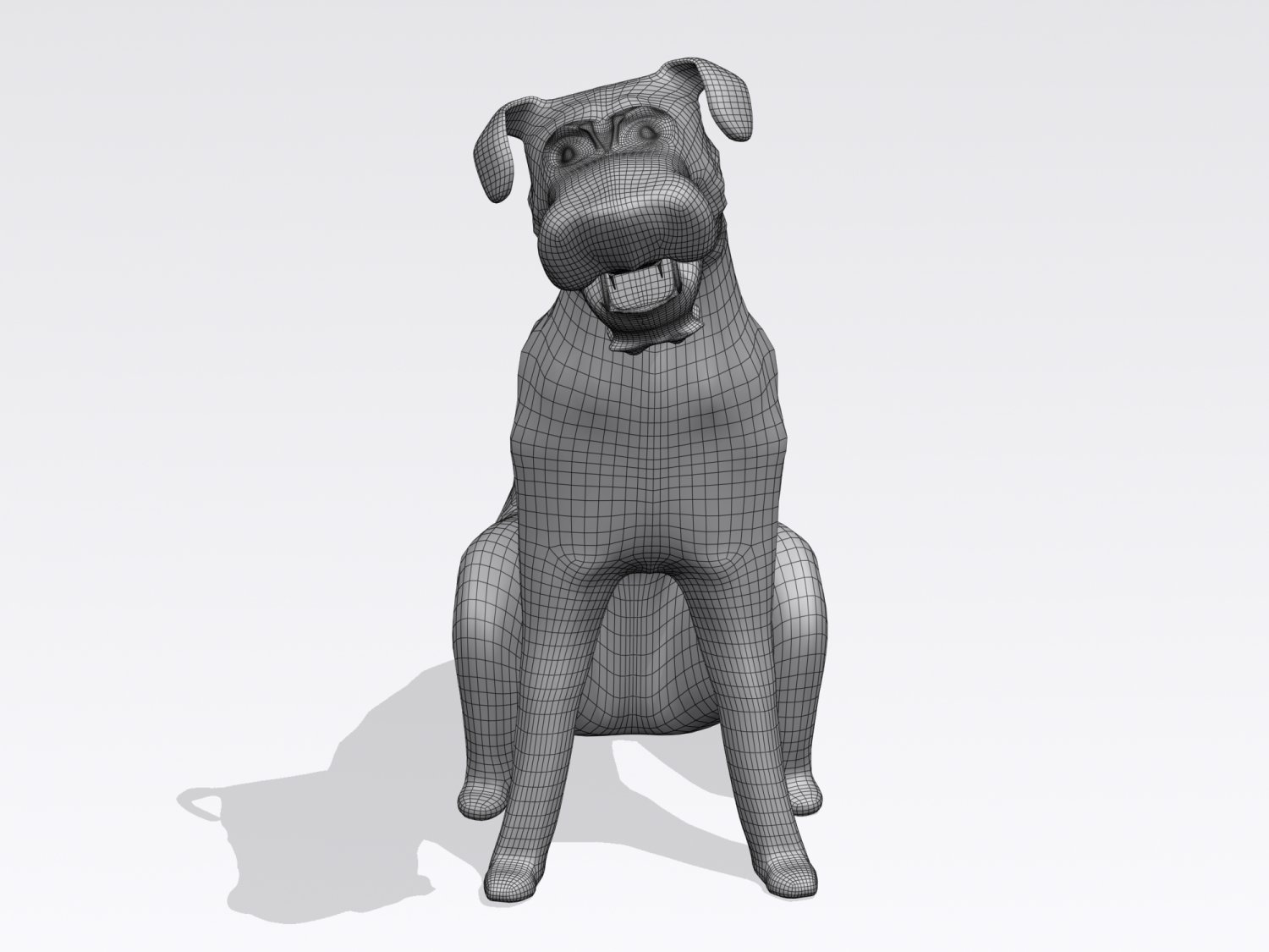 Sitting Dog 3D Model in Dog 3DExport