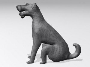 sitting dog 3D Model
