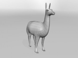 llama Modello 3D