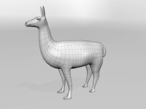 llama Modello 3D