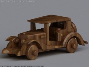 wooden car 3D Model