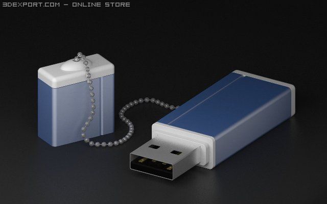 flash card 3D Модель .c4d .max .obj .3ds .fbx .stl .blend 