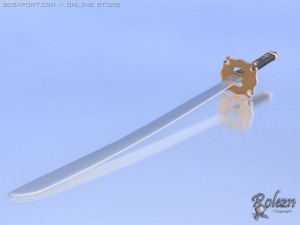 katana, samurai sword. 3D-Modell