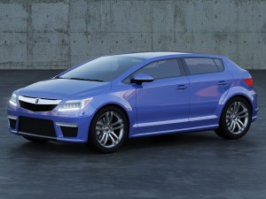 acura hatchback concept a1 Model 3D