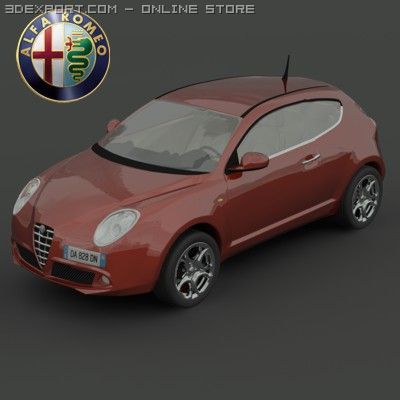 alfaromeo mito 2008 Modelo 3D .c4d .max .obj .3ds .fbx .stl .blend 