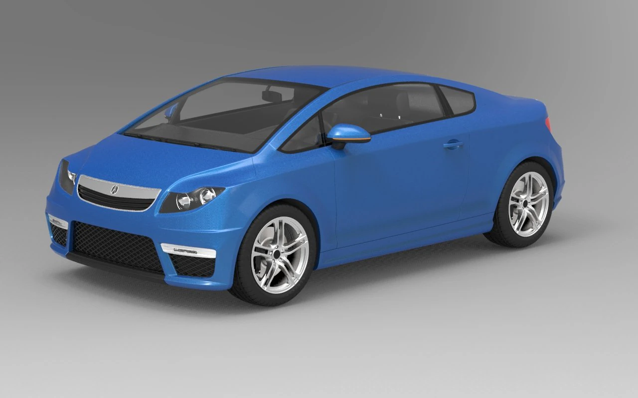 acura city car concept 3D Model .c4d .max .obj .3ds .fbx .stl .blend 
