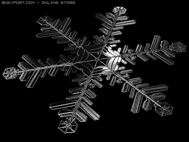 Snowflake Modelo 3D .c4d .max .obj .3ds .fbx .stl .blend 