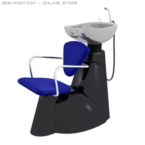 hair wash chair 3D Modell .c4d .max .obj .3ds .fbx .stl .blend