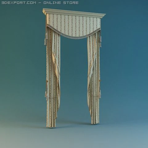 tirai Model 3D .c4d .max .obj .3ds .fbx .stl .blend 