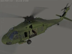 블랙호크 uh60a 3D 모델