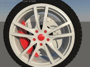 bridgestone potenza re050a Modelo 3D