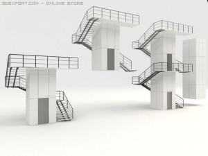 stair steel 3D Model