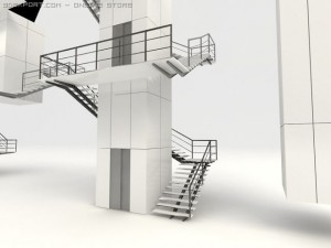 stair steel 3D Model