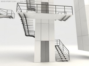 stair steel 3D Model