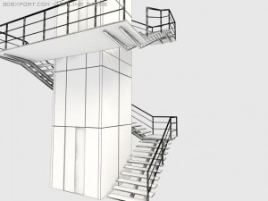 stair steel 3D Model
