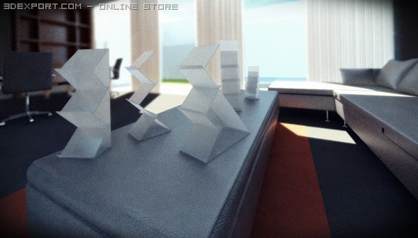 brochure holder 3D Model .c4d .max .obj .3ds .fbx .stl .blend 