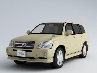 toyota kluger hybrid 3D मॉडल .c4d .max .obj .3ds .fbx .stl .blend 