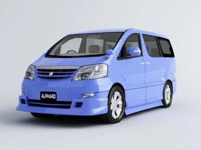 toyota alphard v 3D Model .c4d .max .obj .3ds .fbx .stl .blend