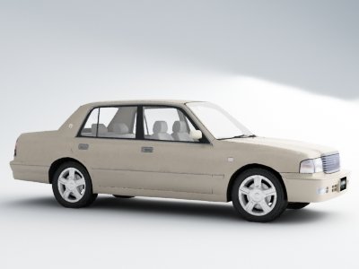 toyota crown sedan 3D-Modell .c4d .max .obj .3ds .fbx .stl .blend 