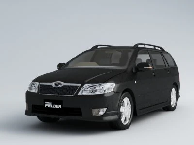 toyota fielder 3D Model .c4d .max .obj .3ds .fbx .stl .blend 