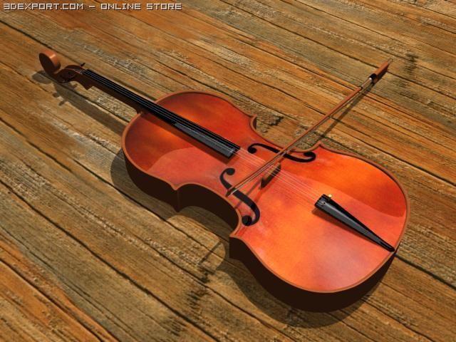 violin 3D Model .c4d .max .obj .3ds .fbx .stl .blend 