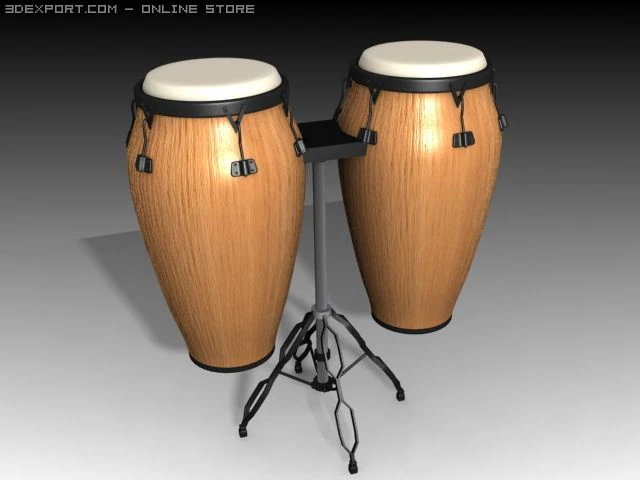 conga drum 3D Model .c4d .max .obj .3ds .fbx .stl .blend 