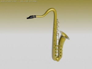 saxophone Modello 3D