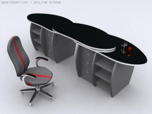 computer table Modello 3D