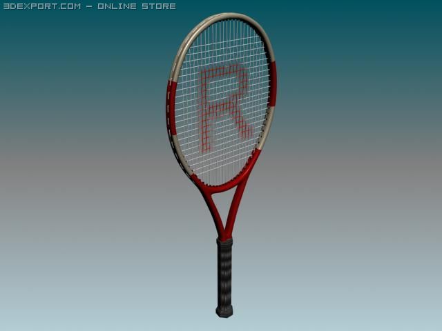 tennis racket Modello 3D .c4d .max .obj .3ds .fbx .stl .blend 