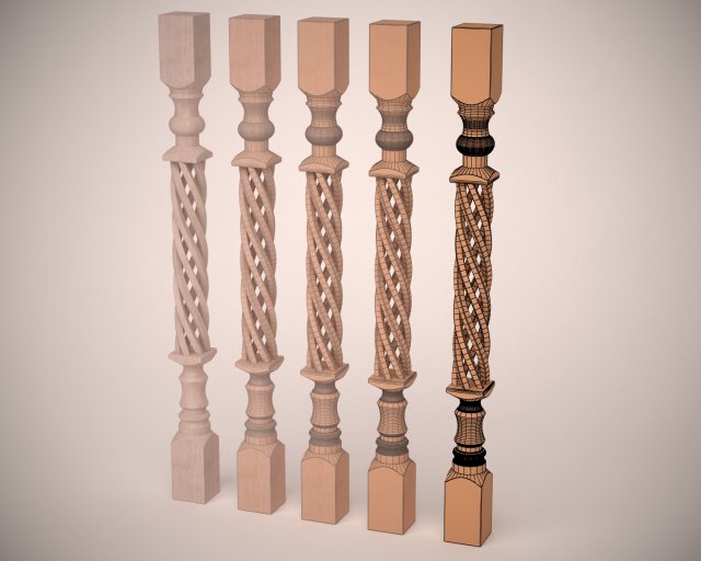 baluster Modelo 3D .c4d .max .obj .3ds .fbx .stl .blend 