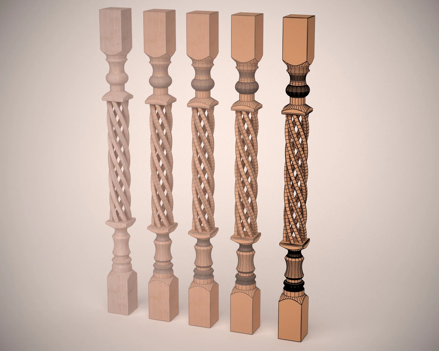 baluster 3D Model .c4d .max .obj .3ds .fbx .stl .blend
