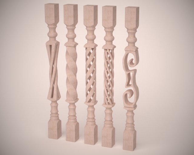 baluster collection Modèle 3D .c4d .max .obj .3ds .fbx .stl .blend 
