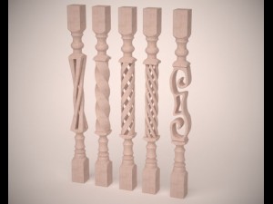 baluster collection 3D Model