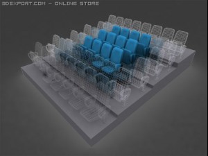 cinema chair Modello 3D