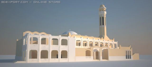 mosque 3D Model .c4d .max .obj .3ds .fbx .stl .blend 