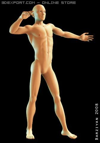 basic male figure rigged 3D Model .c4d .max .obj .3ds .fbx .stl .blend 